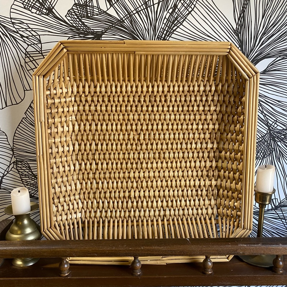 Three Wicker plates
